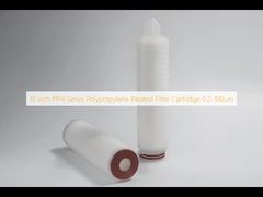 10 Inch PPH Series Polypropylene Pleated Filter Cartridge 0.2-100um