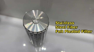 Stainless Steel Fiber Felt Pleated Filter Cartridge