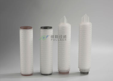 Pleated PES Membrane Filter Cartridge , RO Water Filter Cartridge 0.22um 10"