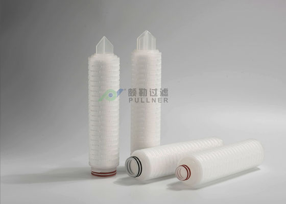 0.22 Micron PP / Polyester / Glass Fiber Pleated Filter Cartridge For RO Security System