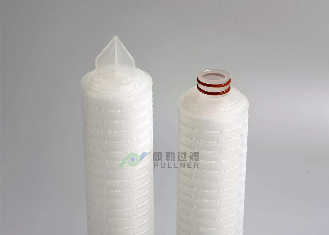 Hydrophilic PP Pleated Cartridge Filter PVDF For Terminal Filtering OD 69mm