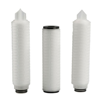 PVDF Membrane Pleated Filter Cartridge for High-Purity Gas Filtration with 0.22 µm Rating and Thermally Welded Construction