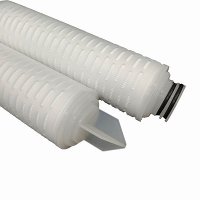 PVDF Membrane Pleated Filter Cartridge for High-Purity Gas Filtration with 0.22 µm Rating and Thermally Welded Construction