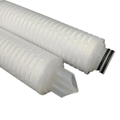 PTFE Membrane Filter Cartridge with 0.01um Solid Particles Interception and 99.99% Efficiency for High Flow Gas Filtration