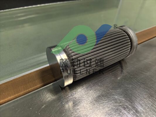 5 inch 316L Stainless Steel Pleated Filter Cartridge Sintered Fiber Felt for High Temperature 480C Industrial Filtration