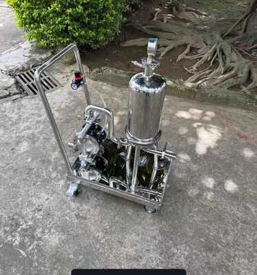 Mobile Dual-Stage Stainless Steel Filtration System for Liquid Filtration and Transfer