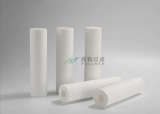 Industrial Glass Fiber Filter Cartridge With PP End Caps And Groove Type